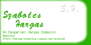 szabolcs hargas business card